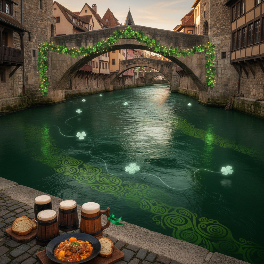 Vilniuje sužaliavo Vilnelė: švenčiama Šv. Patriko diena