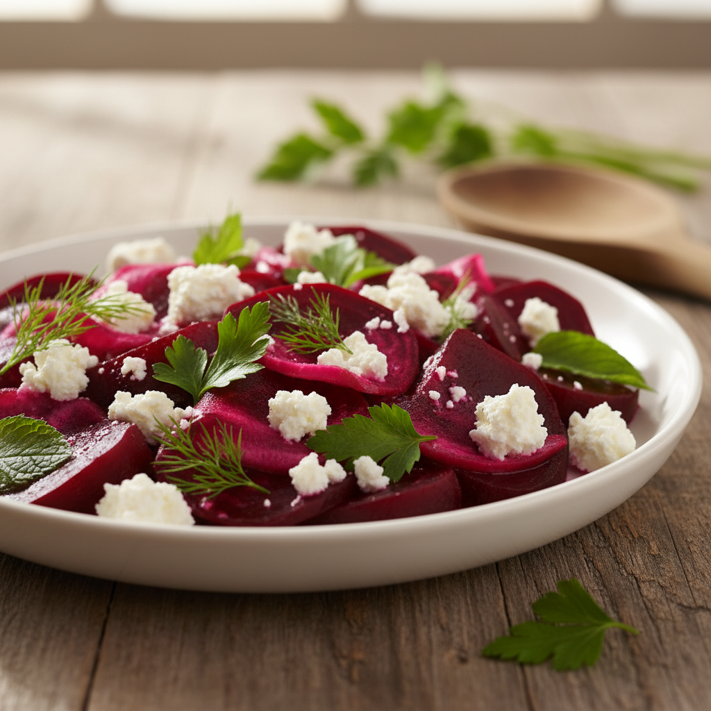 Burokėlių salotos su feta: paprastas ir tobulas skonių derinys