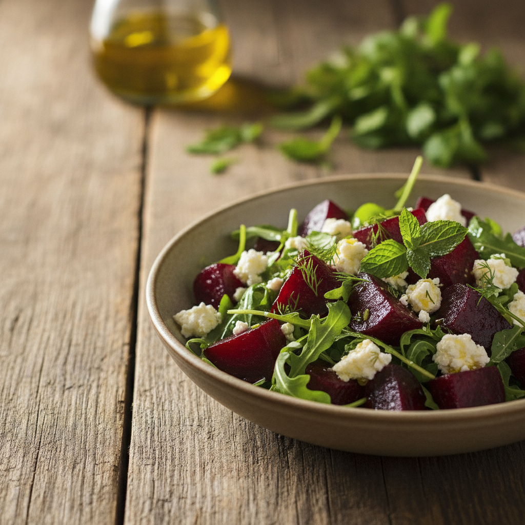 Gaivios burokėlių salotos su feta: paprastas ir skanus receptas